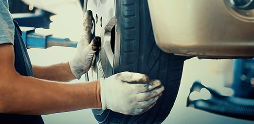 Car tire replacement.